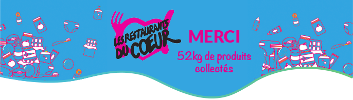 52kg de produits collectés pour les Restos du Coeur sur le site de l’Arenas